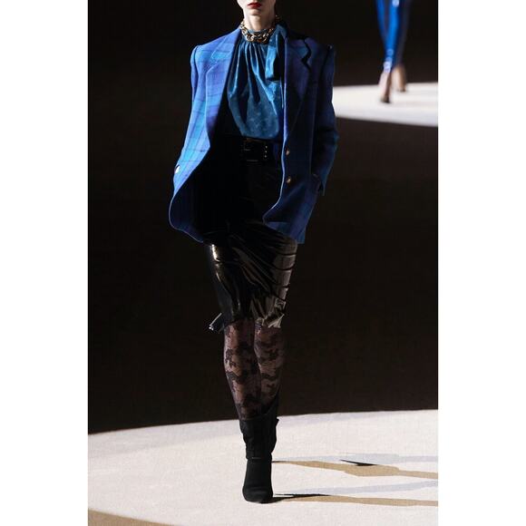 Saint Laurent YSL Etienne 95 Black Suede Runway Elastic Cuff Heel Ankle Boot 42 - Picture 5 of 12